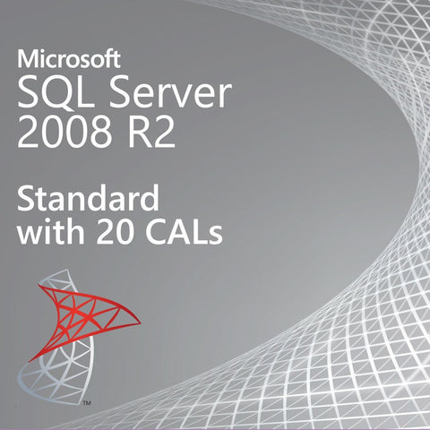 Microsoft SQL Server 2008 R2 Standard with 20 CALs - Retail | Microsoft