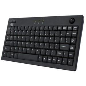 Adesso Miniusb Keyboard W/optical Trackball (black) - TechSupplyShop.com