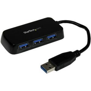 Startech.com Portable 4 Port Mini USB 3.0 Hub - Black - TechSupplyShop.com