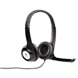 Logitech ClearChat Comfort/USB Headset H390, Noise Cancelling Microphone (Black)