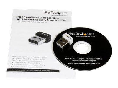 StarTech.com USB 150Mbps Mini Wireless N Network Adapter - Network adapter - USB 2.0 - 802.11b, 802.11g, 802.11n - TechSupplyShop.com
