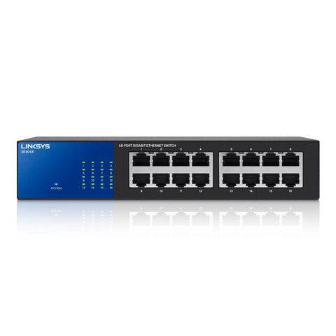 Linksys SE3016 Gigabit 16-Port Ethernet Switch | Linksys