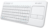 Logitech Living-Room Keyboard K400 Wireless Keyboard with Built-In Touchpad (White) | Logitech