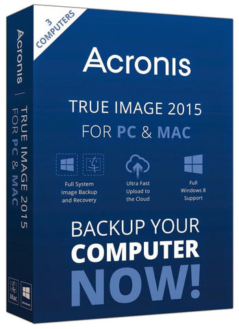 Acronis True Image 2015 PC/MAC - 3 Users License - TechSupplyShop.com