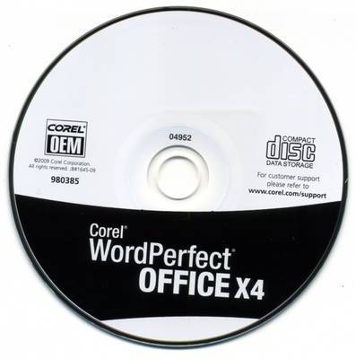 Corel Wordperfect Standard Office X4 OEM In White Sleeve | Corel