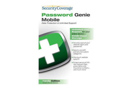 Securitycoverage Inc Password Genie Mobile Family Esd - TechSupplyShop.com