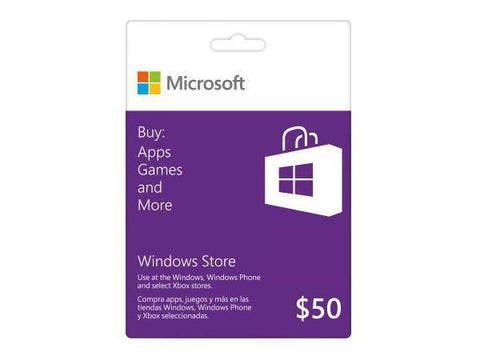 Microsoft Microsoft Windows Store Gift Card $50 - TechSupplyShop.com