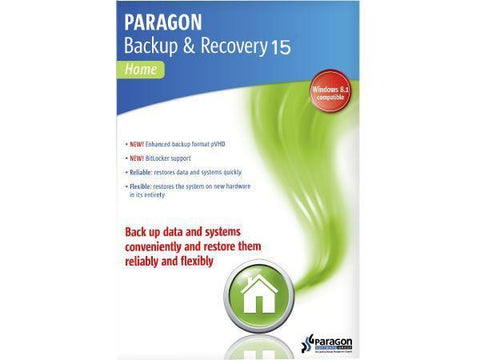 Paragon Software Group Corp Backup & Recovery 15 Home 3 Pack Esd - TechSupplyShop.com
