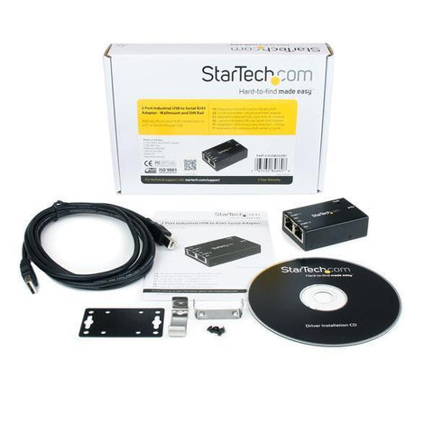 StarTech 2 Port Industrial USB to Serial RJ45 Adapter - TechSupplyShop.com