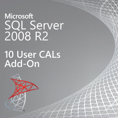 Microsoft SQL Server 2008 R2  10 User CALs Add On | Microsoft