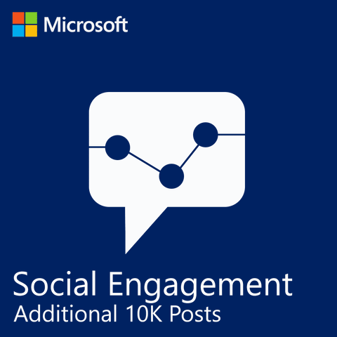 Microsoft Social Engagement Additional 10k Posts (minimum 10 licenses) | Microsoft