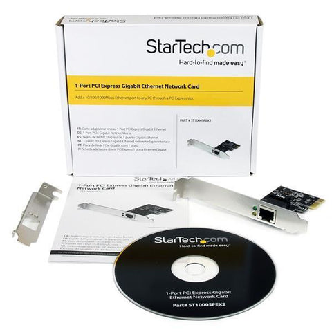 StarTech 1 Port PCI Express PCIe Gigabit Network Server Adapter NIC Card - TechSupplyShop.com