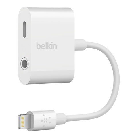 Belkin RockStar 3.5mm Audio & Charging Adapter - White
