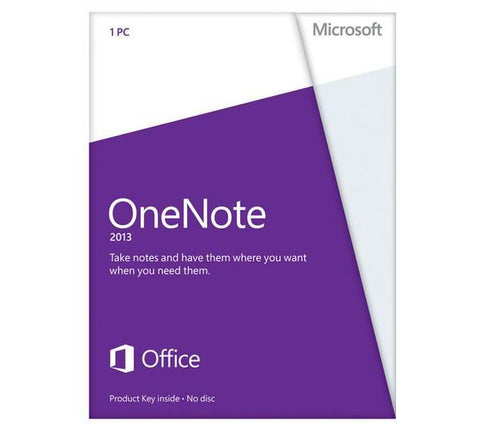 Microsoft OneNote 2013 - Box Pack - 32/64 Bit Medialess