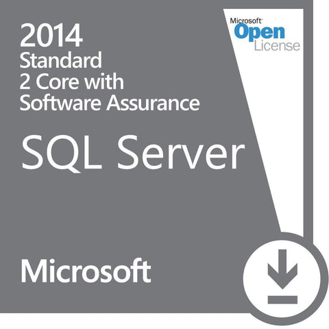 Microsoft SQL Server Standard 2014 2 Core - w/ Software Assurance