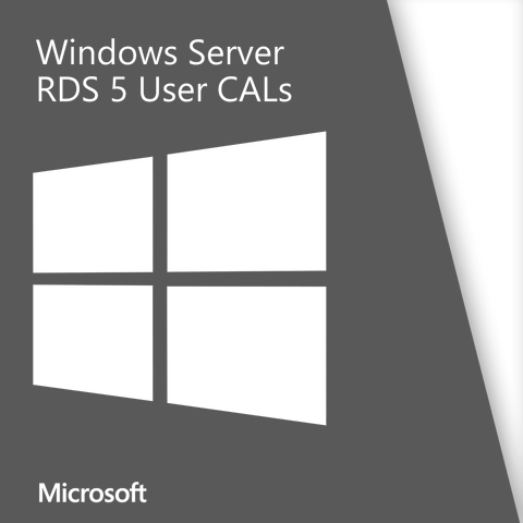 Microsoft Server 2012 RDS 5 User CALs Same Day Delivery | Microsoft