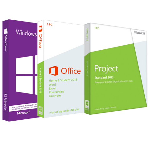 Microsoft Windows 8.1 + Office Home and Student 2013 + Project 2013 Standard