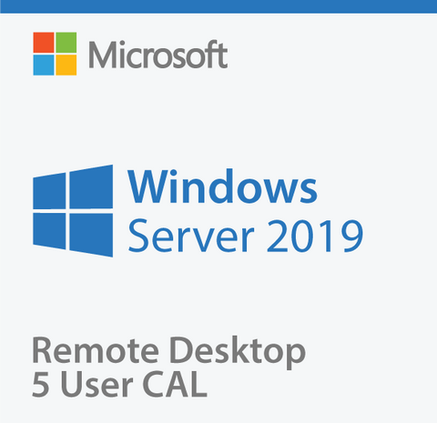 Microsoft Windows Server 2019 RDS User CALs Retail Box 5 RDS User CALs for GSA #1 | Microsoft